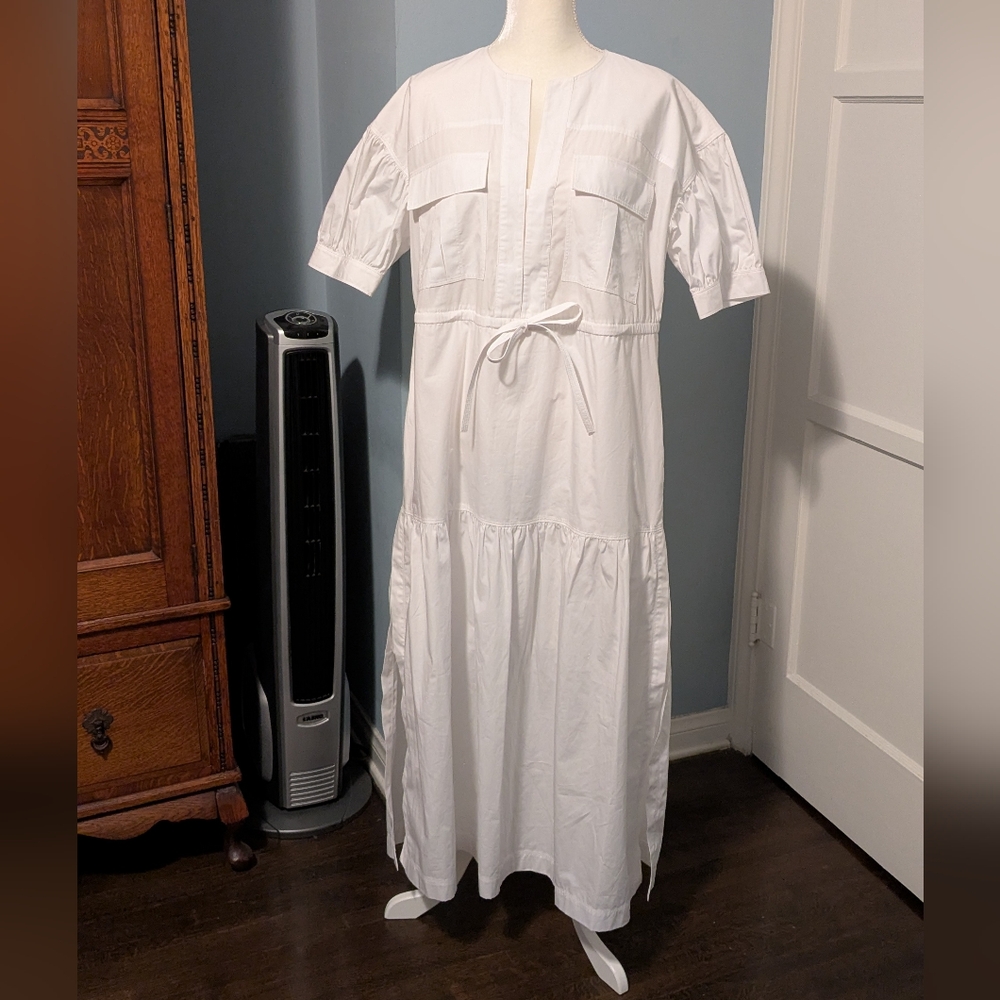 NWT Derek Lam Andie Puff Sleeve Dress (White)